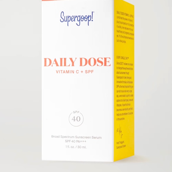 Supergoop! Daily Dose Vitamin C +SPF 40 Oil NEW UNUSED 1oz - Picture 2 of 5